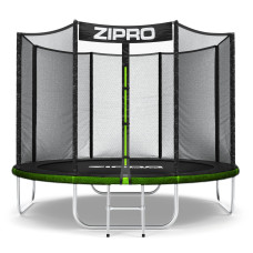 Батут Zipro Jump Pro с наружной сеткой 8 футов 252 см черно-зеленый