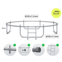 Батут Zipro Jump Pro з зовнішньою сіткою 8 футів 252 см чорно-зелений