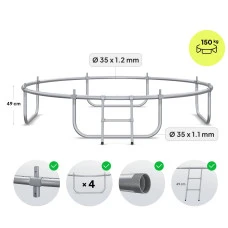 Батут Zipro Jump Pro з зовнішньою сіткою 8 футів 252 см чорно-зелений