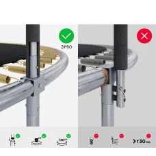 Батут Zipro Jump Pro з зовнішньою сіткою 8 футів 252 см чорно-зелений