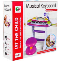 Детский синтезатор, розовый