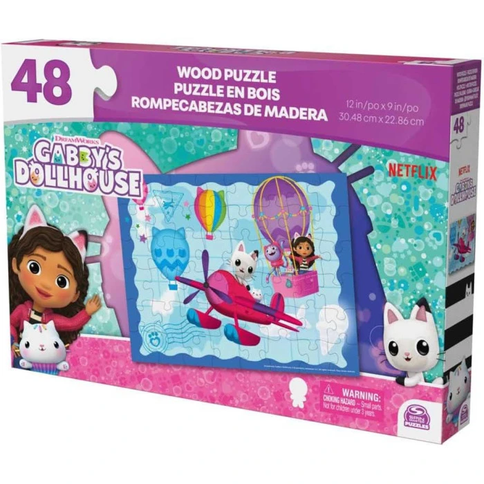 Пазл деревянный Spin Master "Кукольный домик Габби" 31 х 30 см, 48 эл.