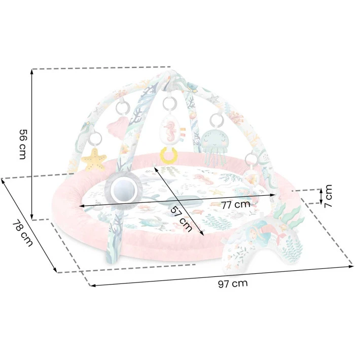 Килимок розвивальний Ocean Nukido рожевий