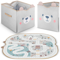 Корзина для игрушек 2-в-1 Nukido серая