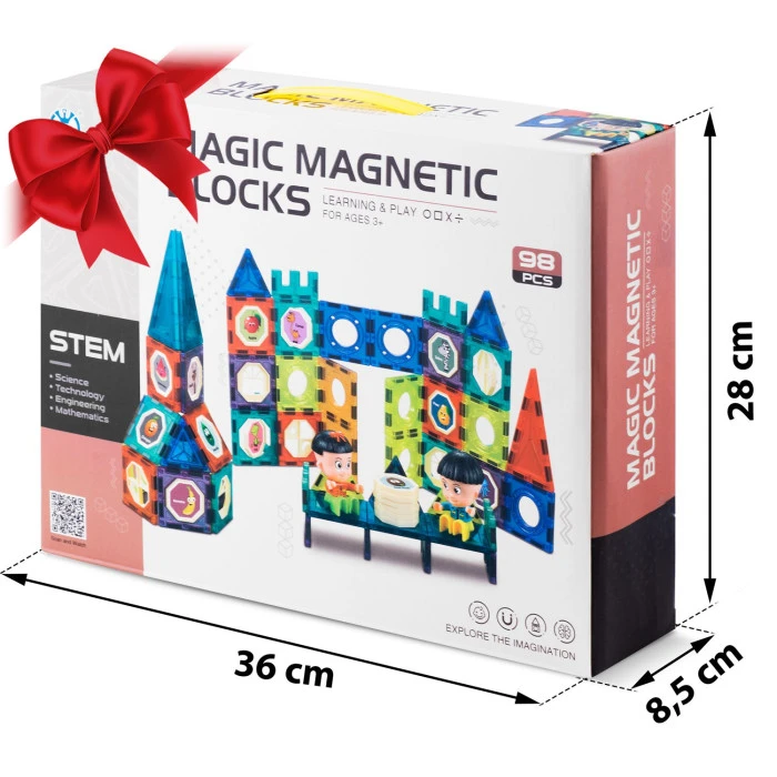 Конструктор магнитный Замок Ricokids