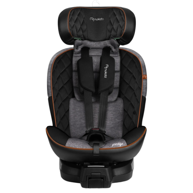 Автокресло Nukido Prestige Line ISOFIX 0-36 кг, черно-серое.