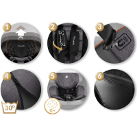 Автокресло Nukido Prestige Line ISOFIX 0-36 кг, черно-серое.