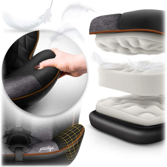 Автокресло Nukido Prestige Line ISOFIX 0-36 кг, черно-серое.