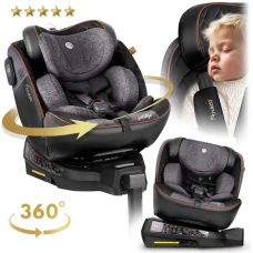 Автокрісло Nukido Prestige Line ISOFIX 0-36 кг, чорно-сіре