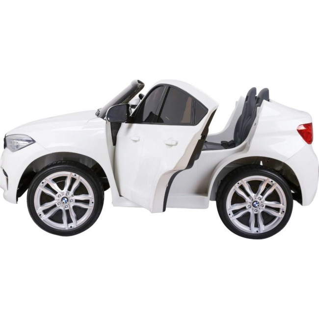 Детская аккумуляторная машинка BMW X6M XXL для 2 детей Белая