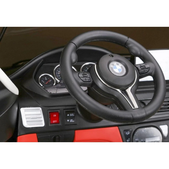 Детская аккумуляторная машинка BMW X6M XXL для 2 детей Белая