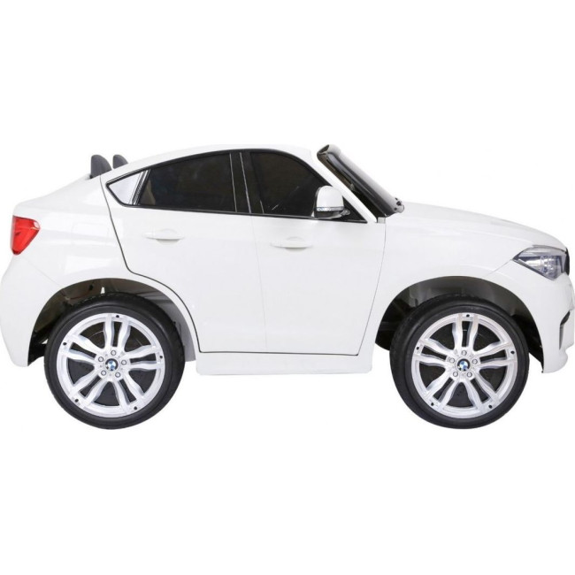 Детская аккумуляторная машинка BMW X6M XXL для 2 детей Белая