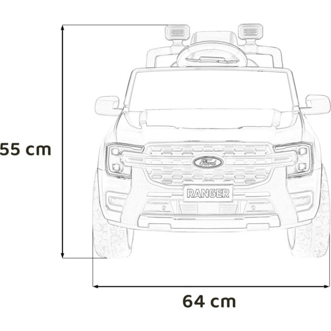 Детская аккумуляторная машинка Ford Ranger LIFT Красная