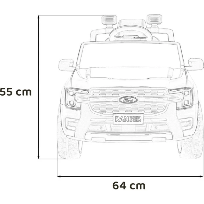 Детская аккумуляторная машинка Ford Ranger LIFT Красная