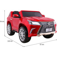 Дитяча акумуляторна машинка Lexus LX570 Червона