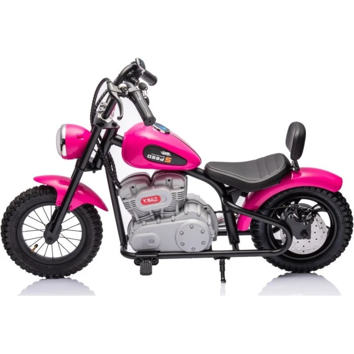 Дитячий акумуляторний мотоцикл SPEED Power Рожевий