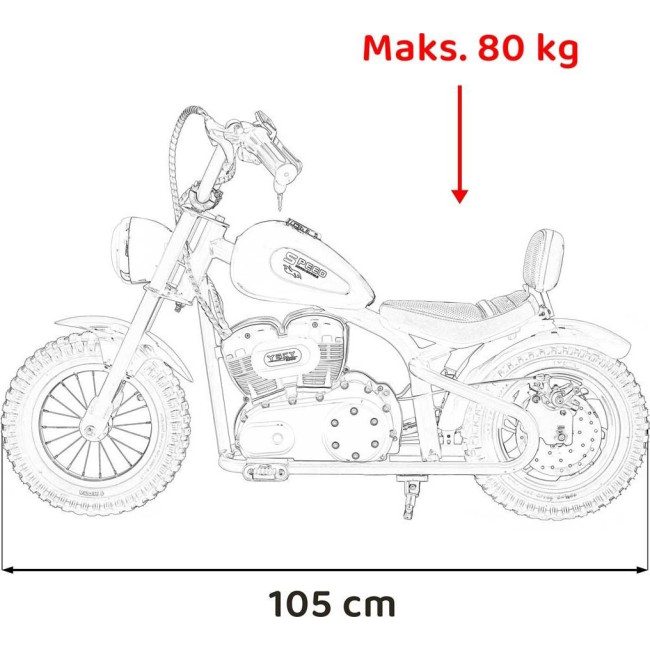 Детский аккумуляторный мотоцикл SPEED Power Розовый