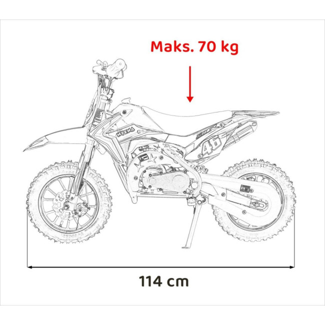 Детский аккумуляторный мотоцикл RENEGADE 50R Красный