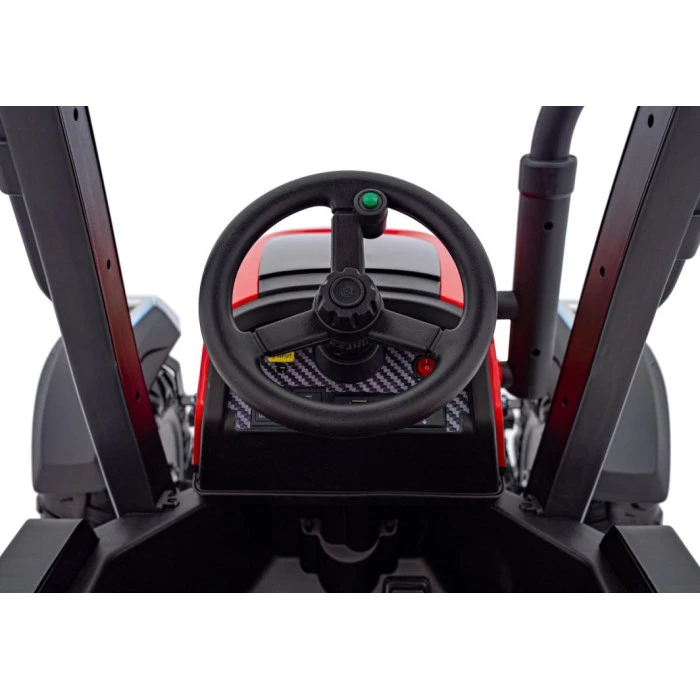 Дитячий акумуляторний трактор BLAST з причепом червоний