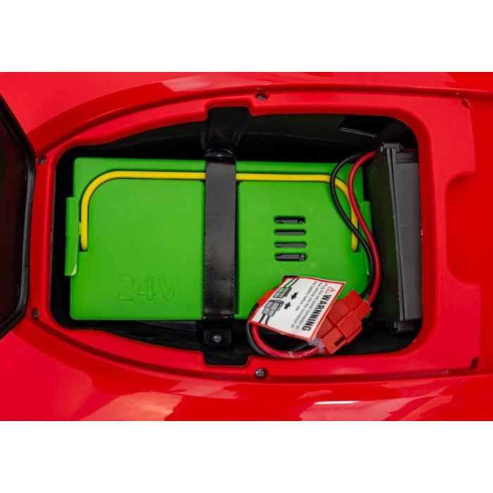 Дитячий акумуляторний трактор BLAST з причепом червоний