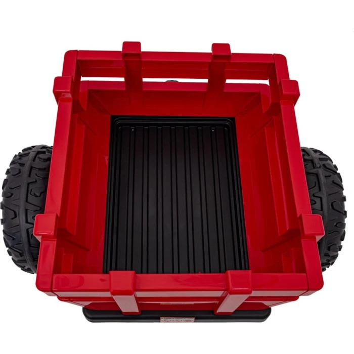 Дитячий акумуляторний трактор BLAST з причепом червоний