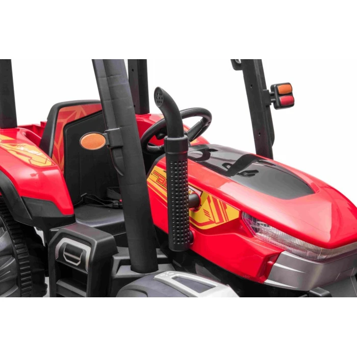 Дитячий акумуляторний трактор BLAST з причепом червоний