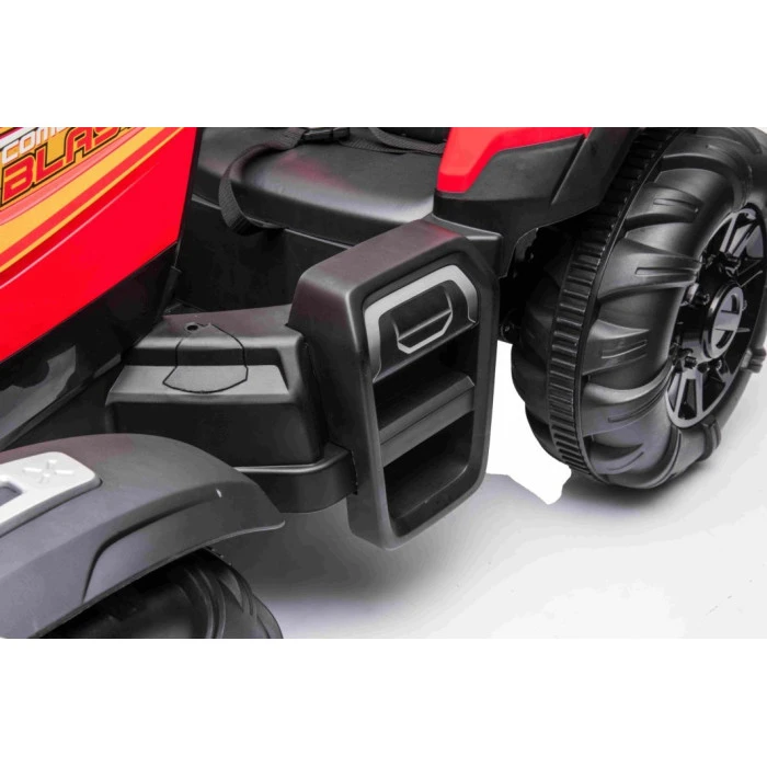 Дитячий акумуляторний трактор BLAST з причепом червоний