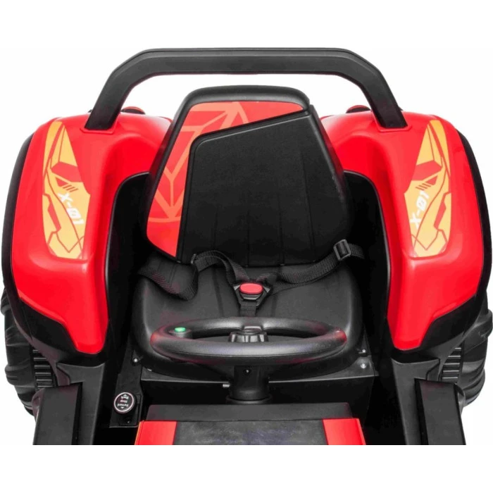 Дитячий акумуляторний трактор BLAST з причепом червоний