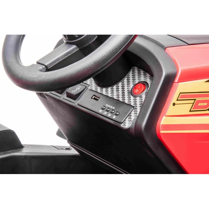 Дитячий акумуляторний трактор BLAST з причепом червоний