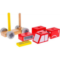 Детская пожарная машинка деревянная