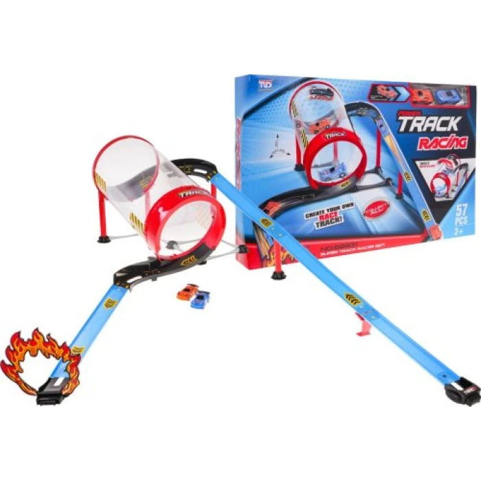 Детская гоночная трасса с бочкой для детей 3+