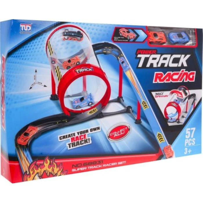 Детская гоночная трасса с бочкой для детей 3+