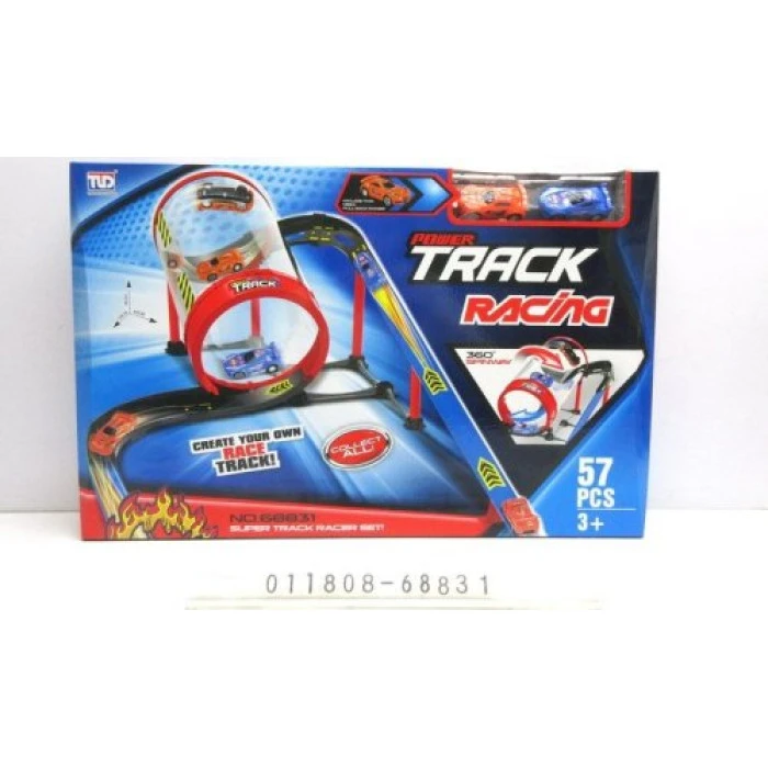 Детская гоночная трасса с бочкой для детей 3+