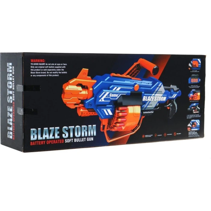Большая винтовка для детей 8+ Blaze Storm 40 пенопластовых шаров + опора для ручки