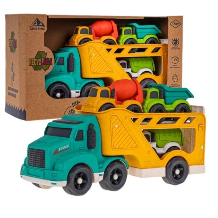 Детский игрушечный набор ECO Vehicles Эвакуатор + Машины ZAU.933-452M
