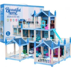 Кукольный домик 6+ 3-х этажный Синий