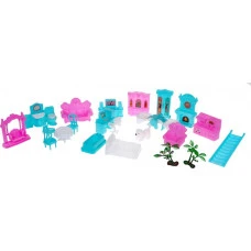 Ляльковий будиночок 6+ 3-х поверховий Синій