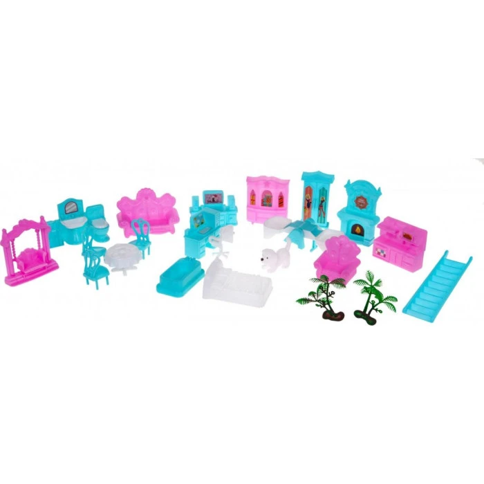 Ляльковий будиночок 6+ 3-х поверховий Синій