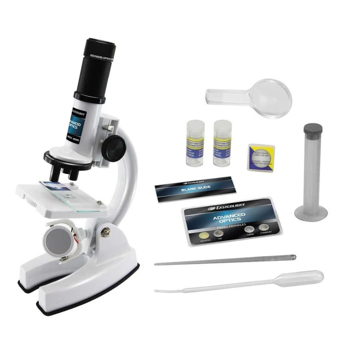 Микроскоп Eastcolight с увеличением до 450 раз, бело-черный.