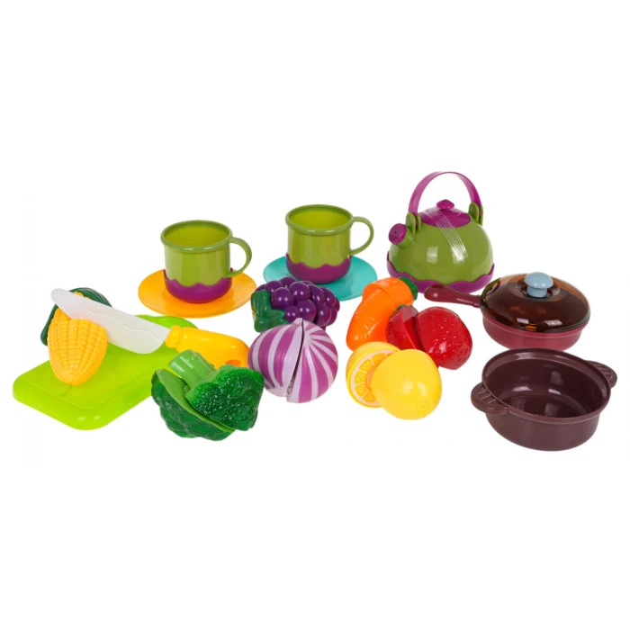 Детская корзина для пикника с овощами и фруктами