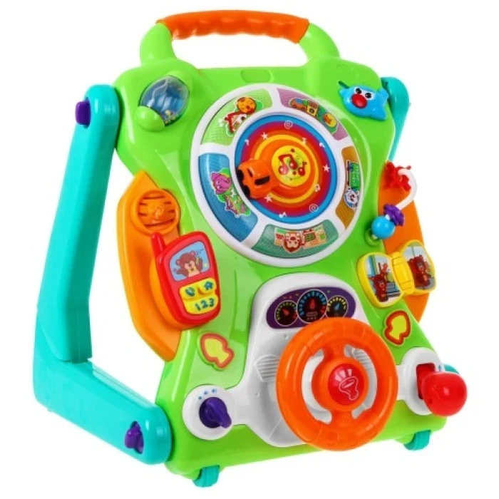 Интерактивная катанка 4 в 1 для детей 9-18 месяцев + Коляска + Стол + Сенсорная доска + Путеводитель
