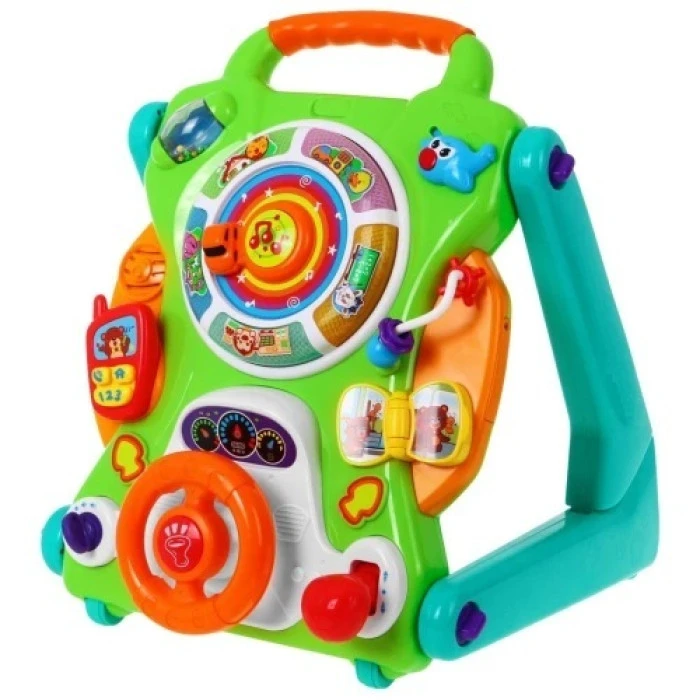 Интерактивная катанка 4 в 1 для детей 9-18 месяцев + Коляска + Стол + Сенсорная доска + Путеводитель