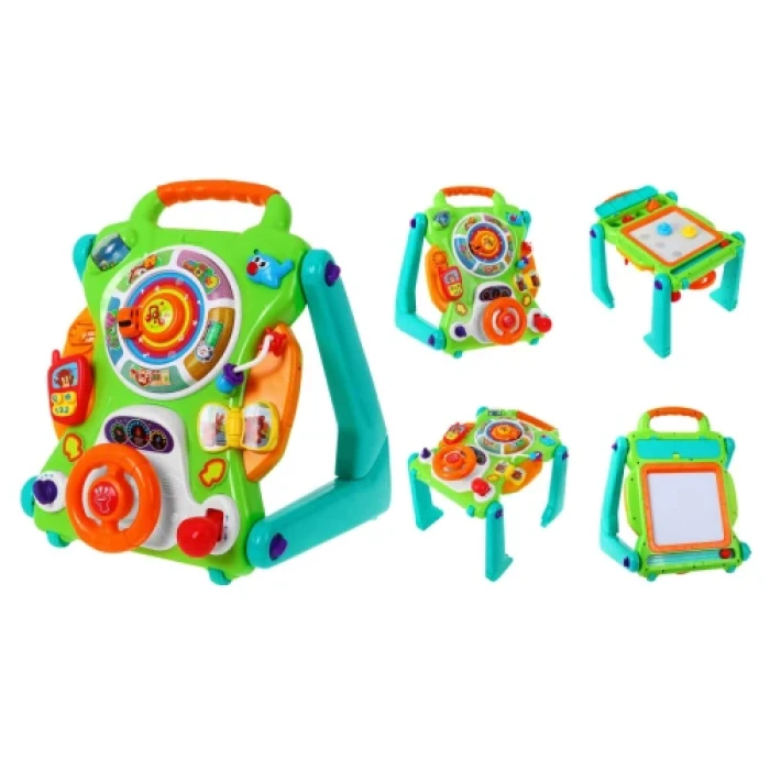 Интерактивная катанка 4 в 1 для детей 9-18 месяцев + Коляска + Стол + Сенсорная доска + Путеводитель
