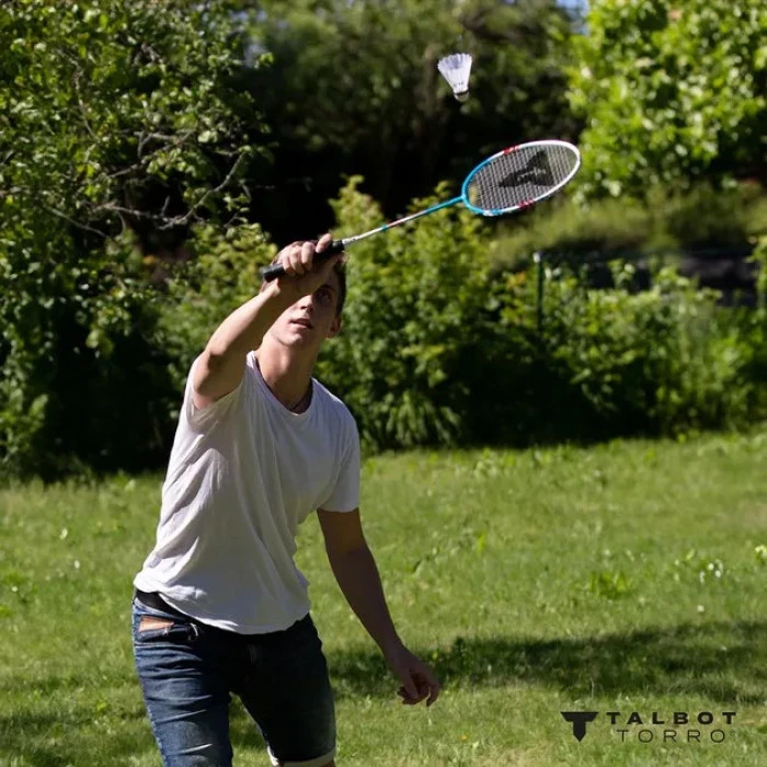 Ракетки для бадминтона Talbot-Torro 4 Fighter, красно-синие.