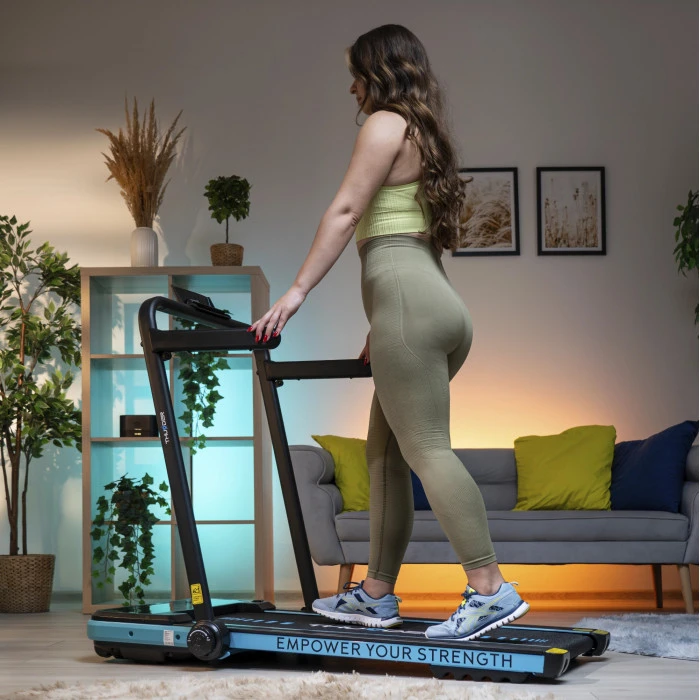 Беговая электрическая дорожка THUNDER IMPACT-BLUE