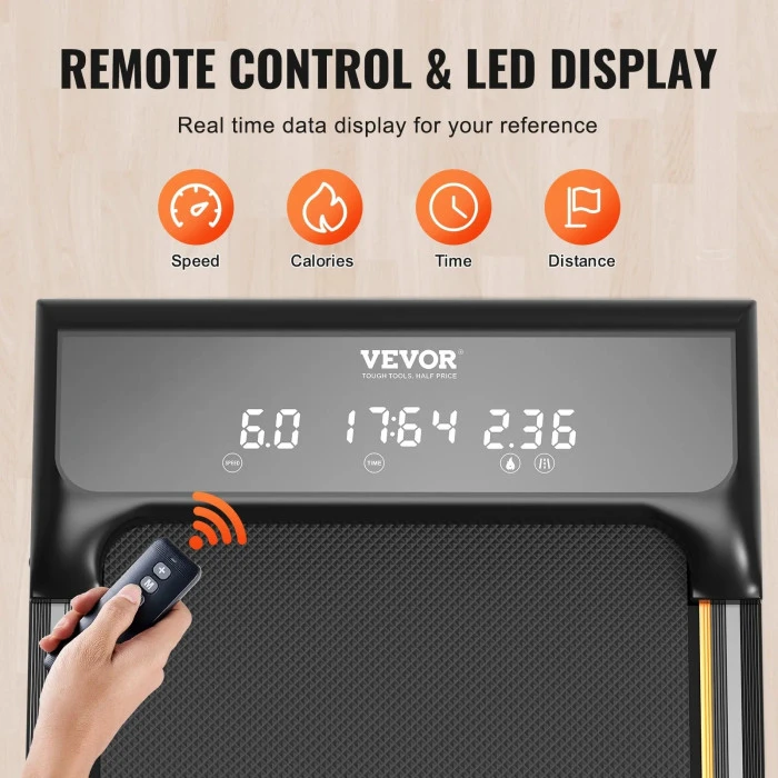 Беговая дорожка электрическая VEVOR S7F, черная