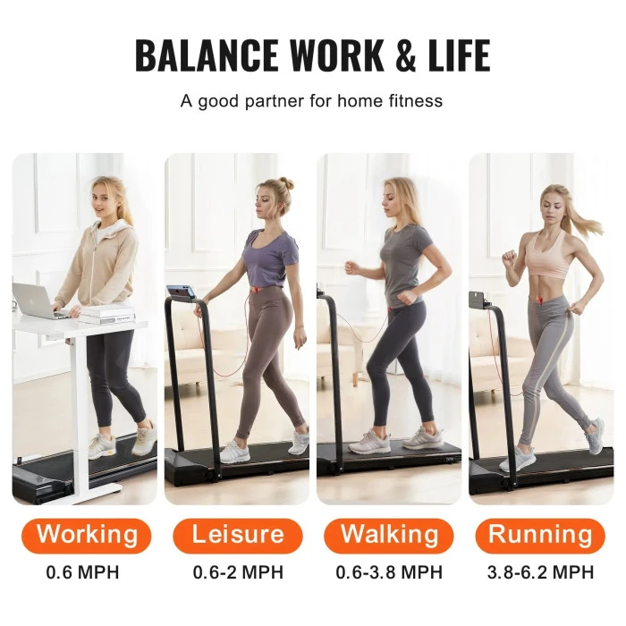 Беговая дорожка электрическая VEVOR S7F, черная