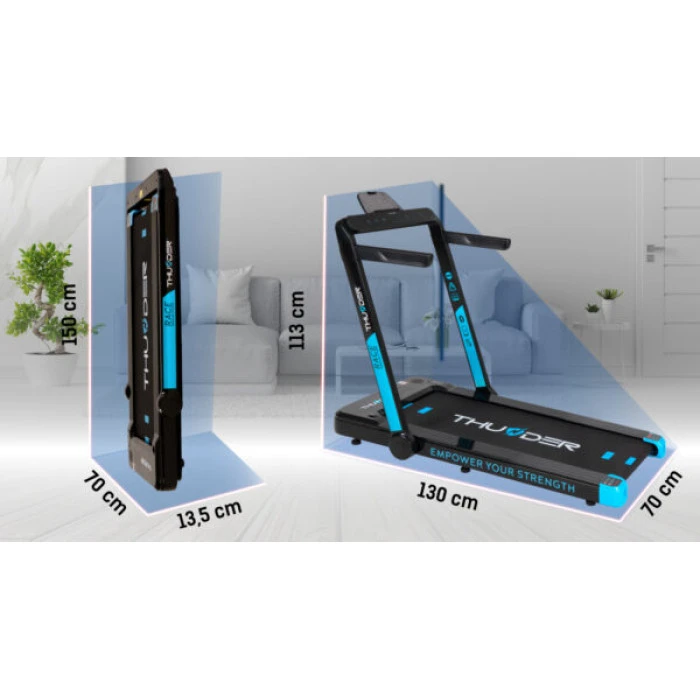 Беговая дорожка электрическая THUNDER RACE-BLACK