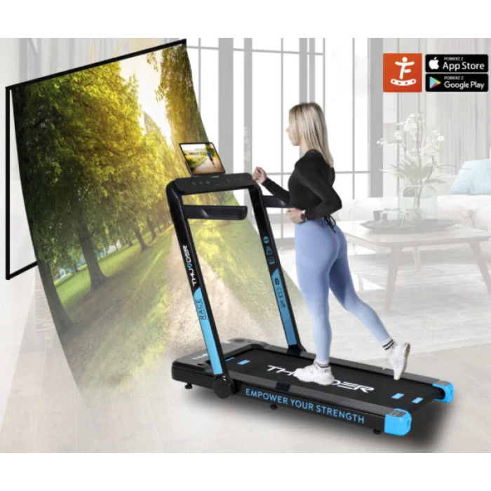 Беговая дорожка электрическая THUNDER RACE-BLACK