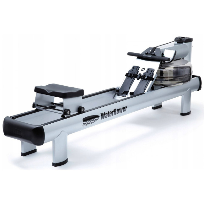 Гребной водный тренажер WaterRower M1 HiRise S4 Aluminum серый